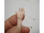 Adding detail to age the polymer clay sculpted hand