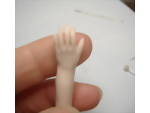 Final polymer clay sculpted aged hand