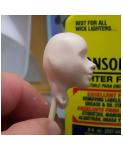 Checking the sculpted face before continuing