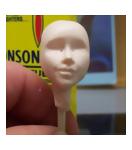 Creating the corners of the eyes of the sculpted head