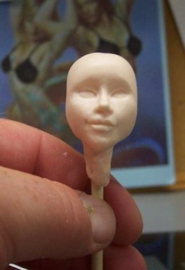 How to sculpt doll or fairy face and head, by Artisan Tony Rice