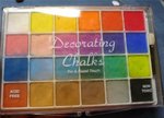 Using art chalks.