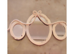 Completed tri-mirror made of polymer clay for your dollhouse