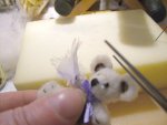 Trimming off lose fibers