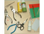 Tools and supplies used to make 1/12 scale flowers for your dollhouse Tools and supplies used to make dolls house petunia flowers