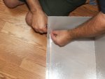 Taping the inside middle gap of the acrylic light box