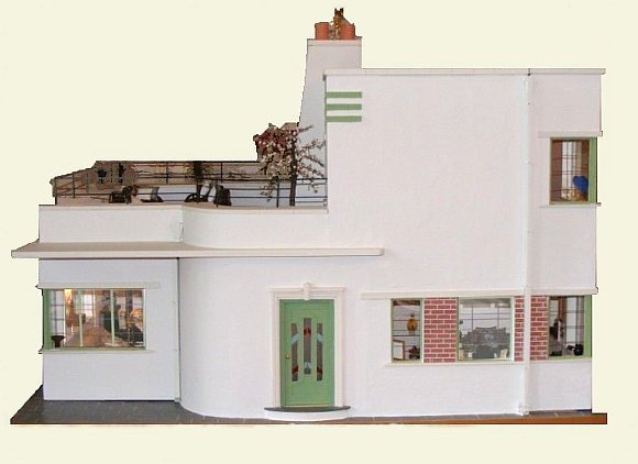 Customized 1:12 Scale Art Deco Dollhouse by Katina Beales